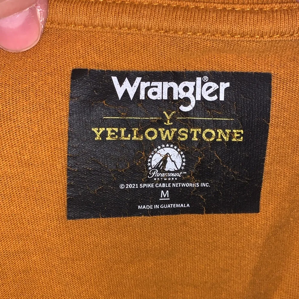 Wrangler Western Yellowstone Mountain Dutton Ranch Bull Skull Long Sleeve Top - Image 8