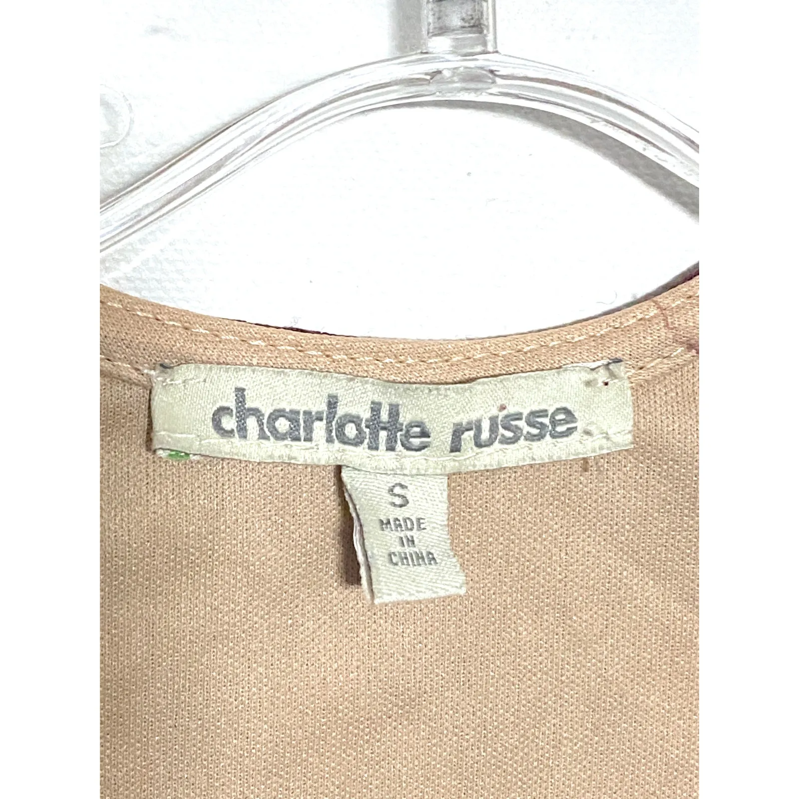 Charlotte Russe Mini Dress S Y2K Nude Lace Whimisgoth Fairy Grunge Dark Romantic - Image 7