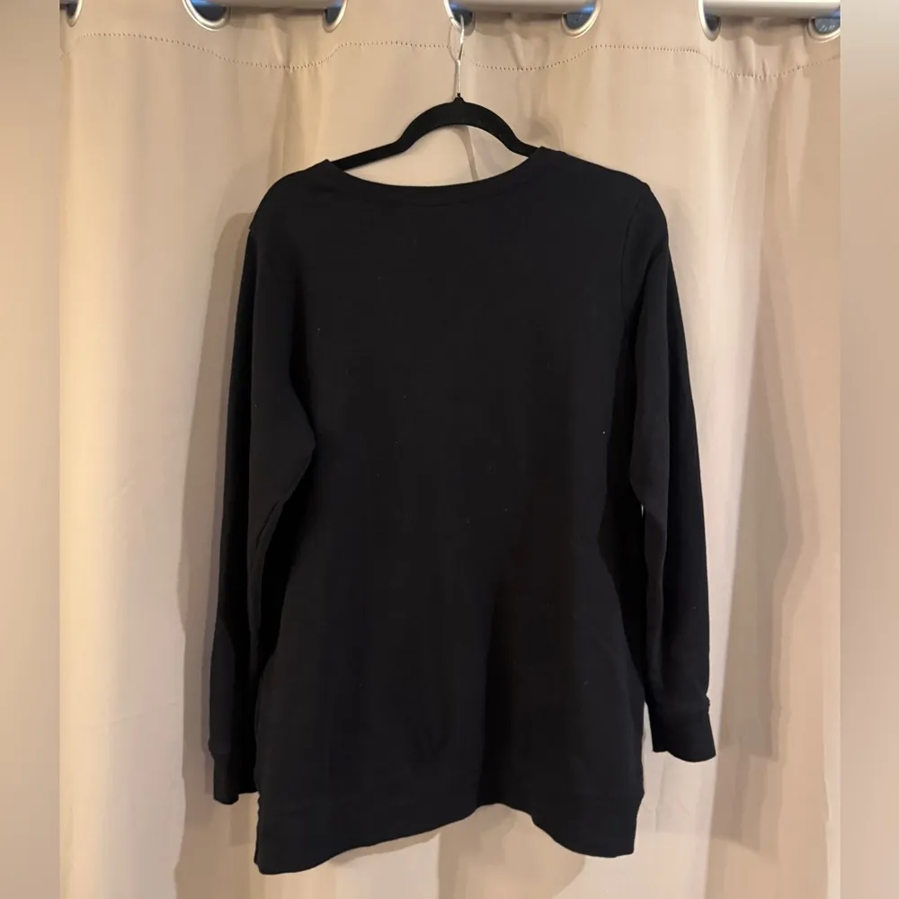 Halloween Black Shirt with Orange Pumpkin Design Size XL - Image 3