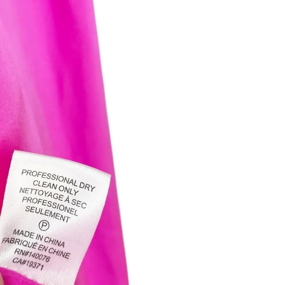 Generation Love Rosario One Shoulder Hot Pink Silk Blouse Size XL Statement Top - Image 4