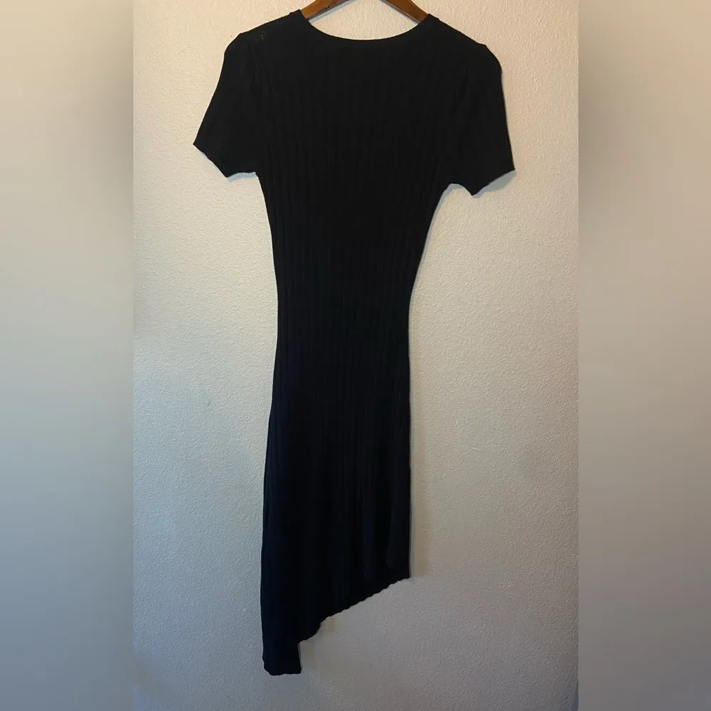 Cider Black Ribbed Cutout Dress Size Small NWT - Image 4
