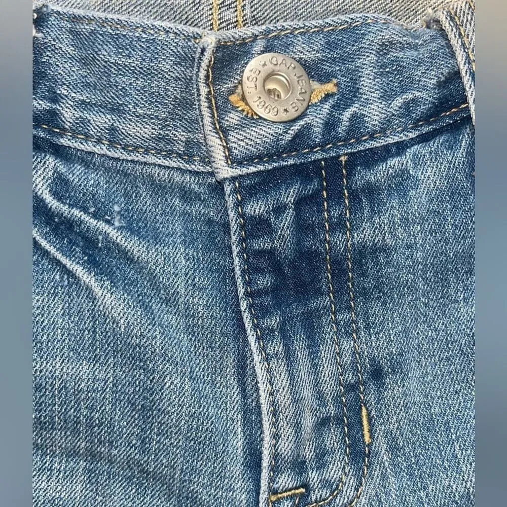 GAP Original Low Rise Cropped Jeans Womens Size 6 R Medium Wash Denim Minimalist - Image 7