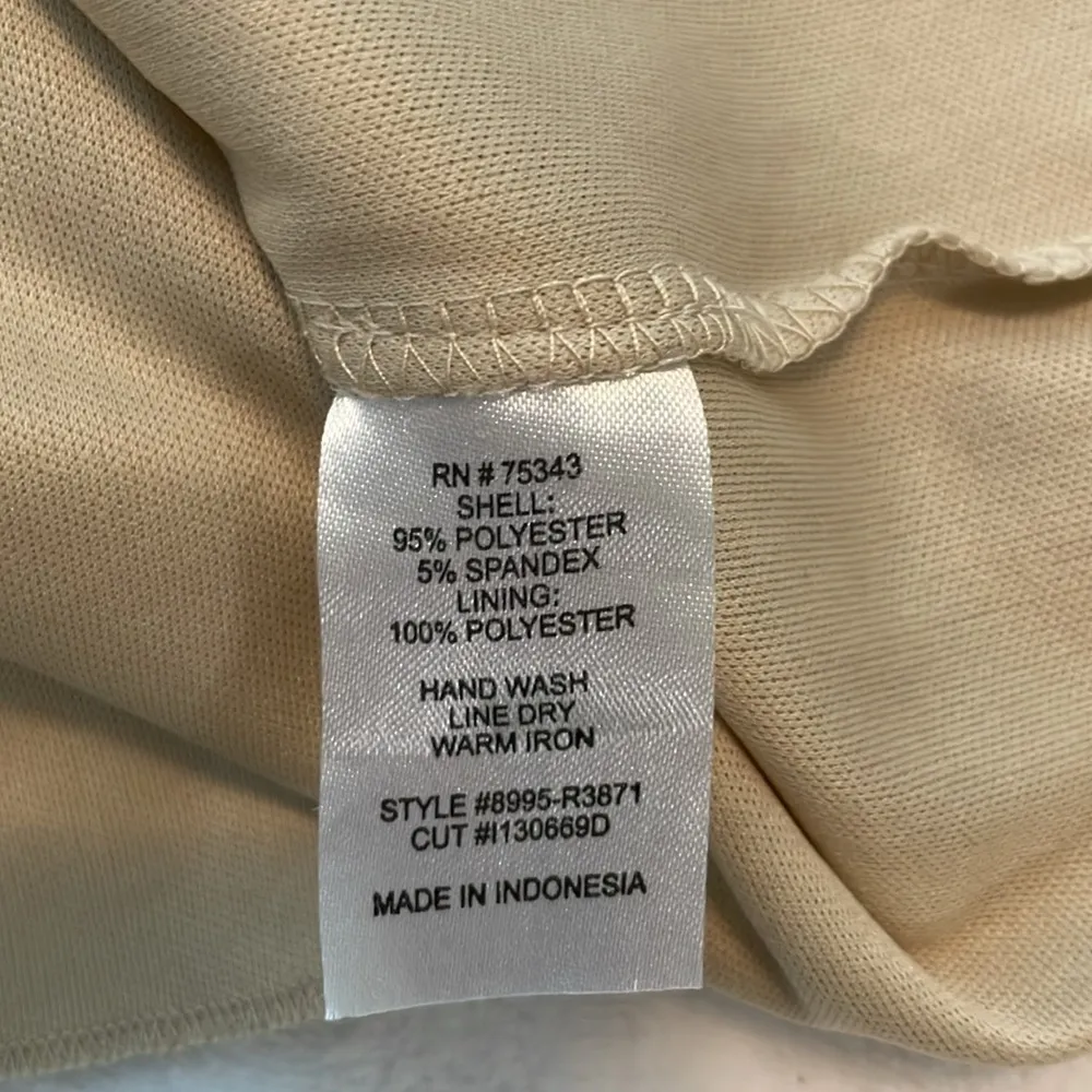 Cynthia Rowley Lace Crochet Pleated Fit & Flare Pullover Dress Beige Tan Size 6 - Image 10