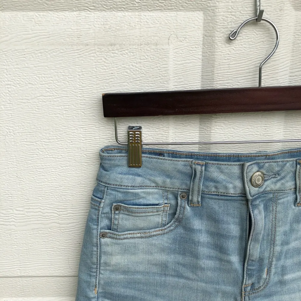 American Eagle Womens Shorts Denim Jean High Rise Roll Cuff Size 10 - Image 6