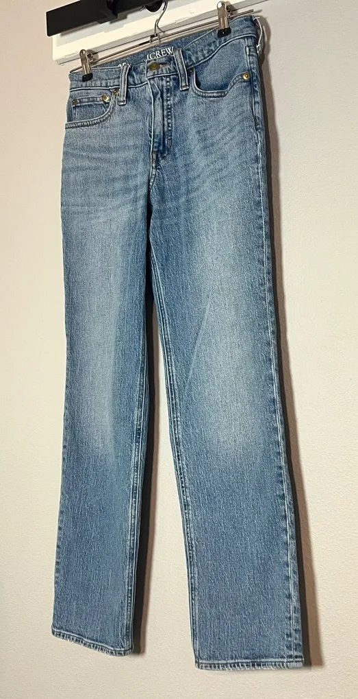 J. Crew Mid-Rise 90s Classic Straight Jeans Blue Size 25 Midrise - Image 1
