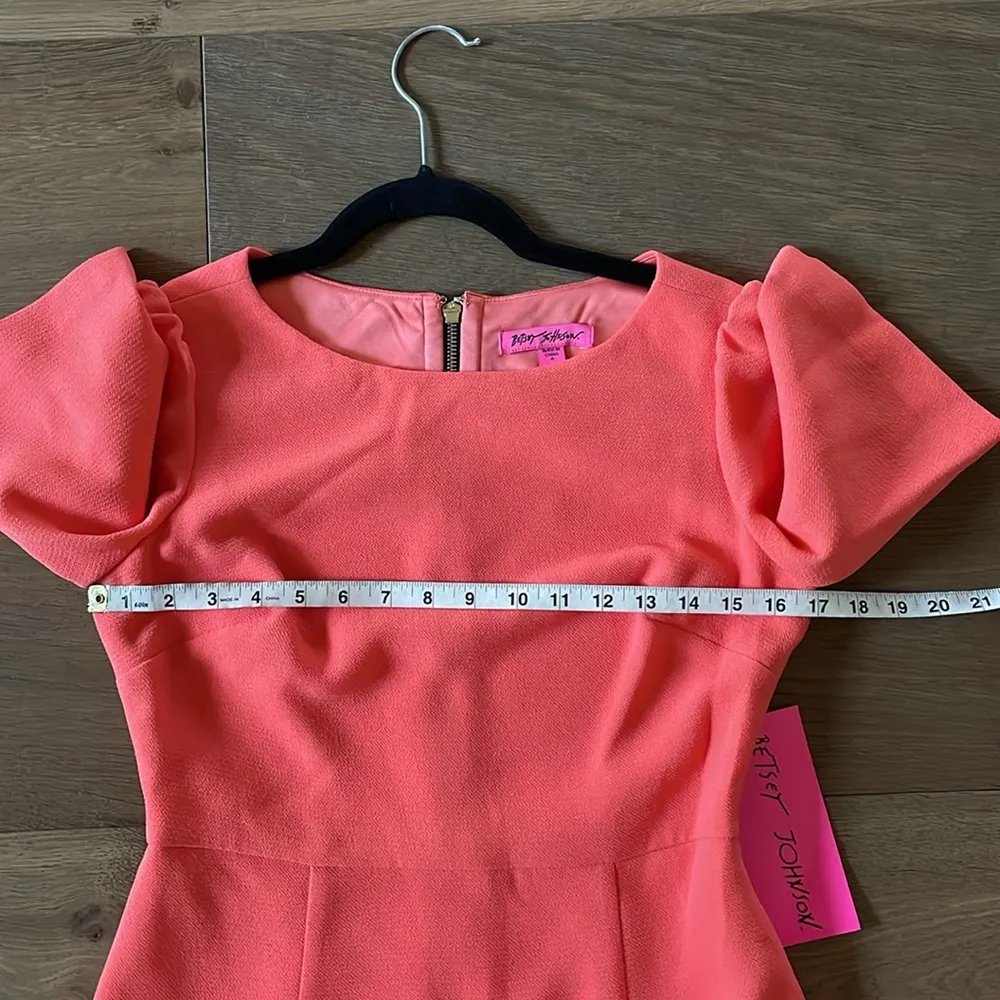 Betsey Johnson Orange/Coral Sheath Dress Size 4 NWT - Image 6