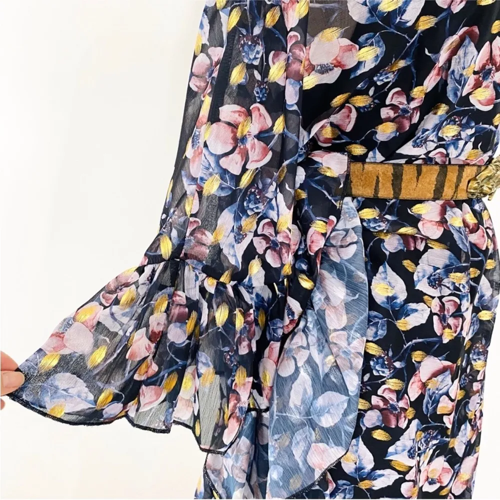 Dalia Macphee beautiful one-shoulder floral maxi dress NWT - Image 7