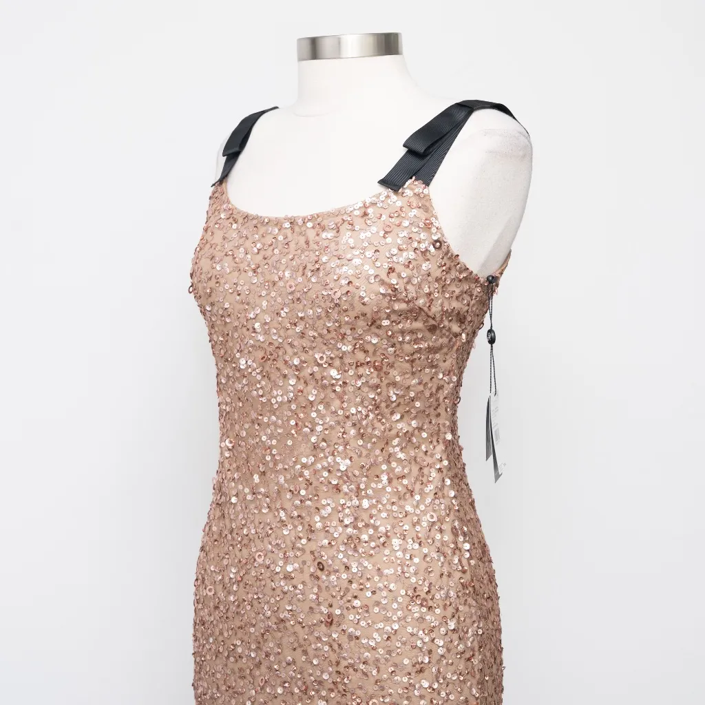 Adrianna Papell - Sequin Bow Straps  Dress - Image 7