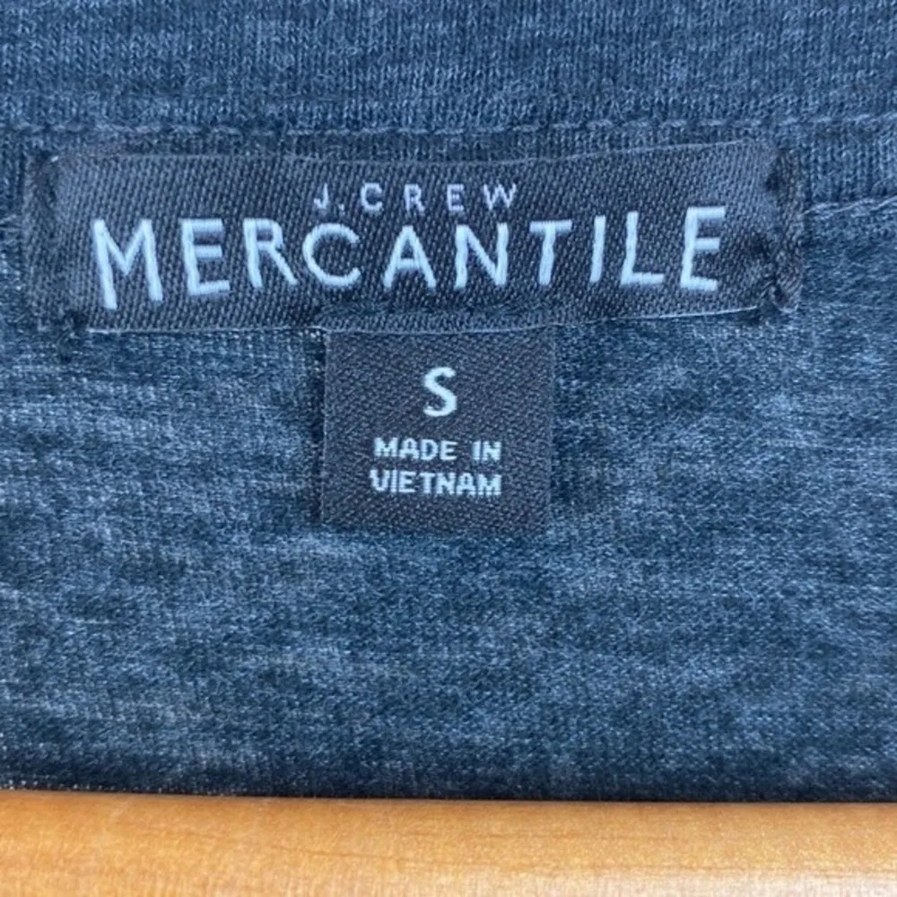 J Crew Gray Long Sleeve Crew Neck Tie Waist Tee T Shirt S - Image 4