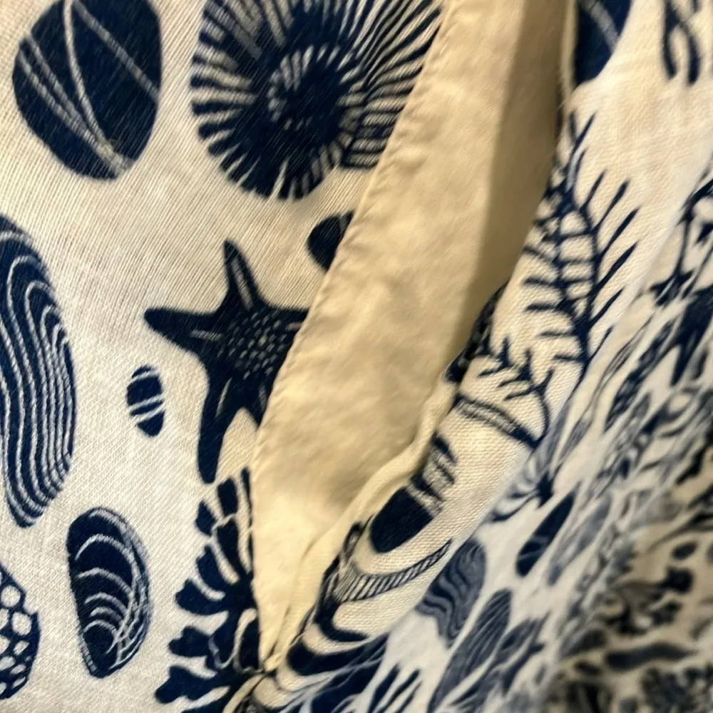 Sigrid Olsen linen seashell  material Maxi Dress coastal artsy - Image 8