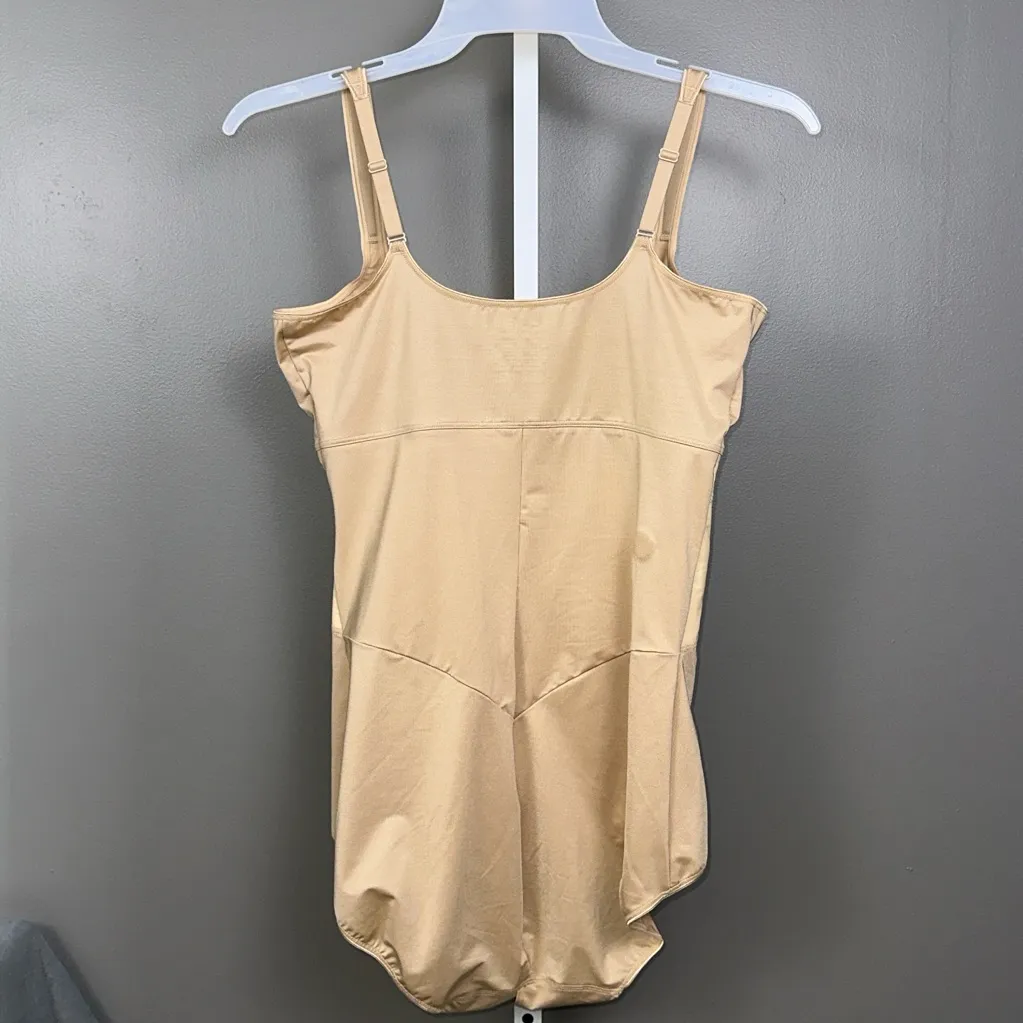 Cacique Open Bust Bodysuit Plus Size 18/20 Shapewear Shaper Beige Slimming - Image 6