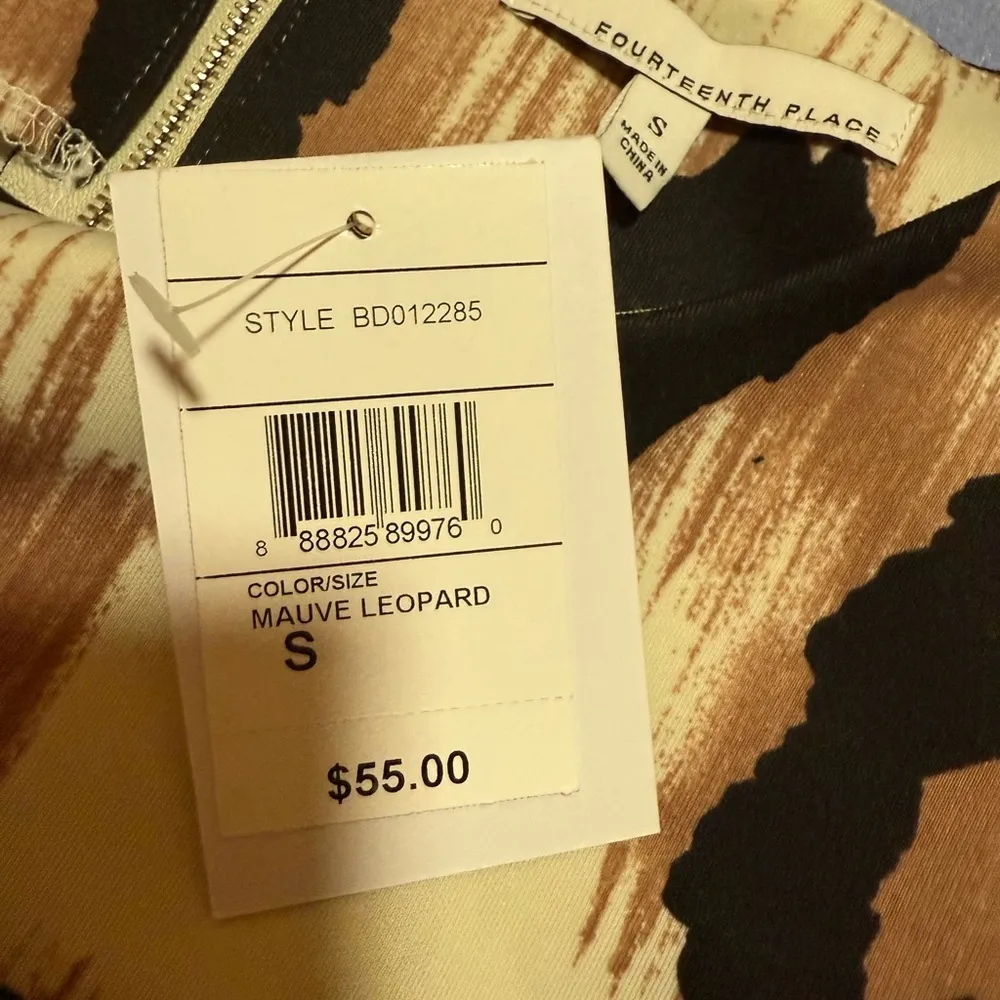 NWT Fourteenth Place Leopard Print Dress - Image 6