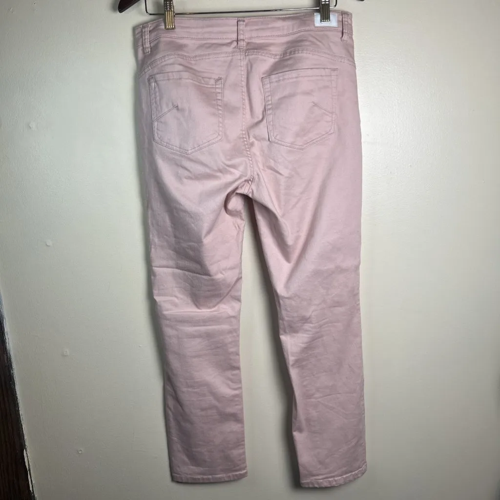 Jones New York Madison Skinny Ankle Jeans Women's 12 Pink Denim Stretch Low-Rise - Image 5