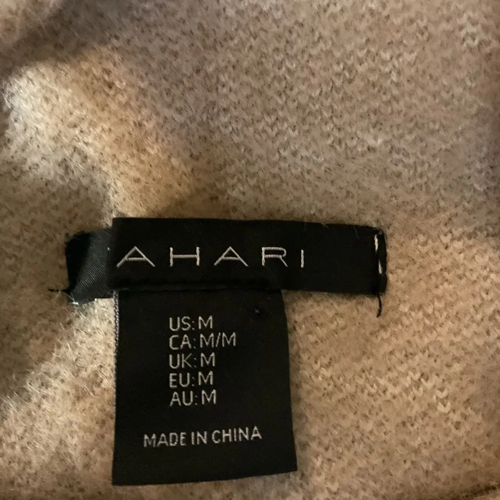 Tahari Women's Plaid Mock Neck Sweater Top Knit Long Sleeve Pullover Size M - Image 10