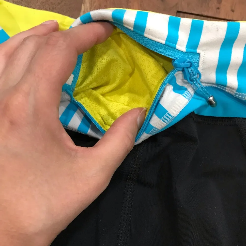 Lululemon Run: Inspire Crop II Legging Black / Twin Stripe Spry Blue / Spry blue - Image 8