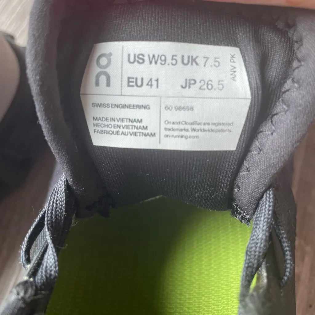 On Running Cloud X 3 Sneakers 9.5 + Superfeet Insole Size D Running Lightweight Black - Image 12