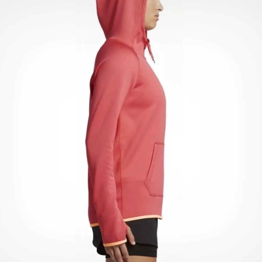 Nike zip-up hoodie/sweatshirt Dri-fit medium active wear gym wear pink/orange​​ - Image 12
