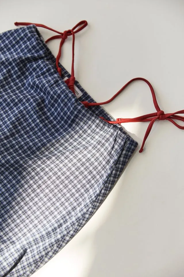 Blue Plaid Clara Knit Mini Skirt - Image 4