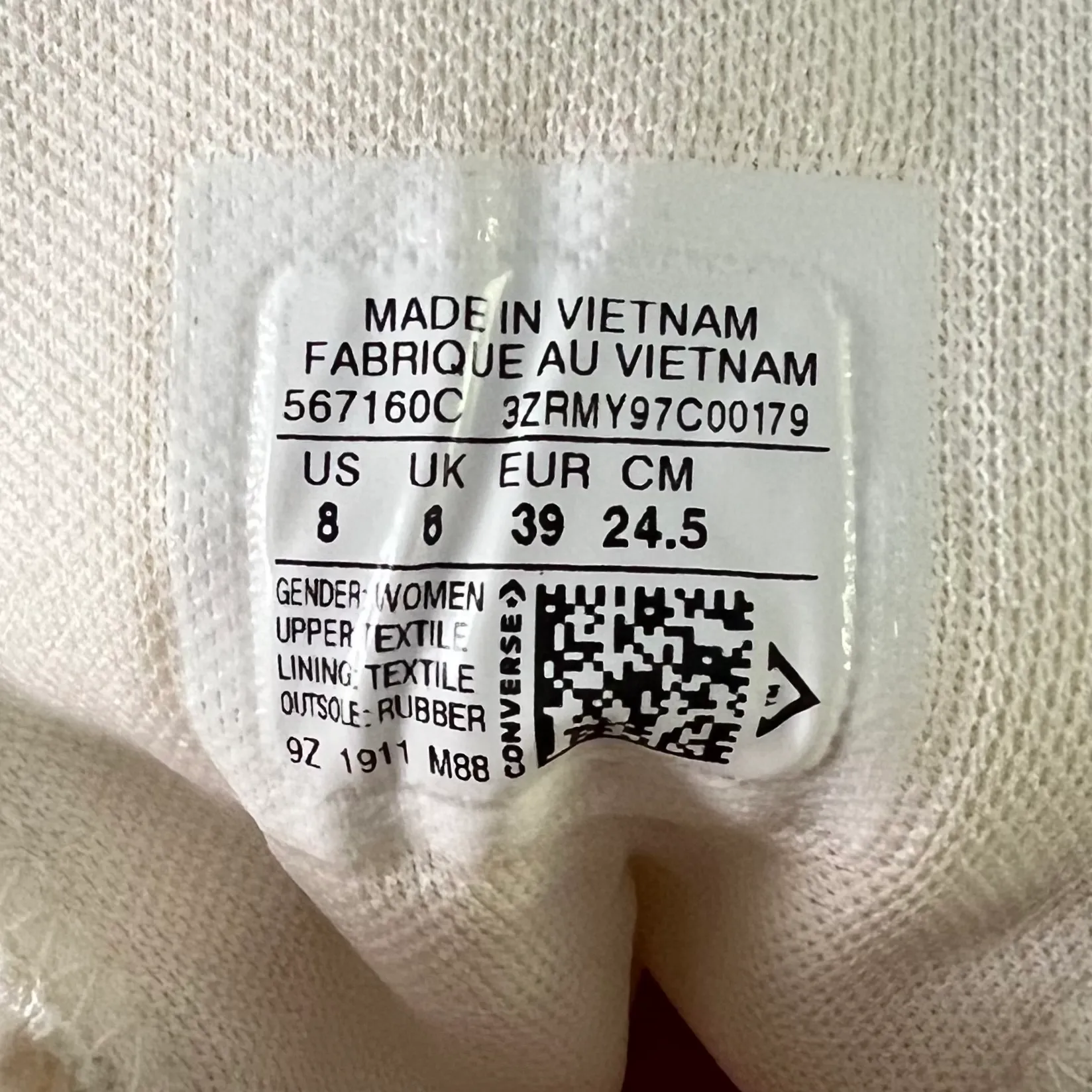 Lugged Varsity Chuck Taylor All Star Ivory High Top Sneaker Shoes - Image 8