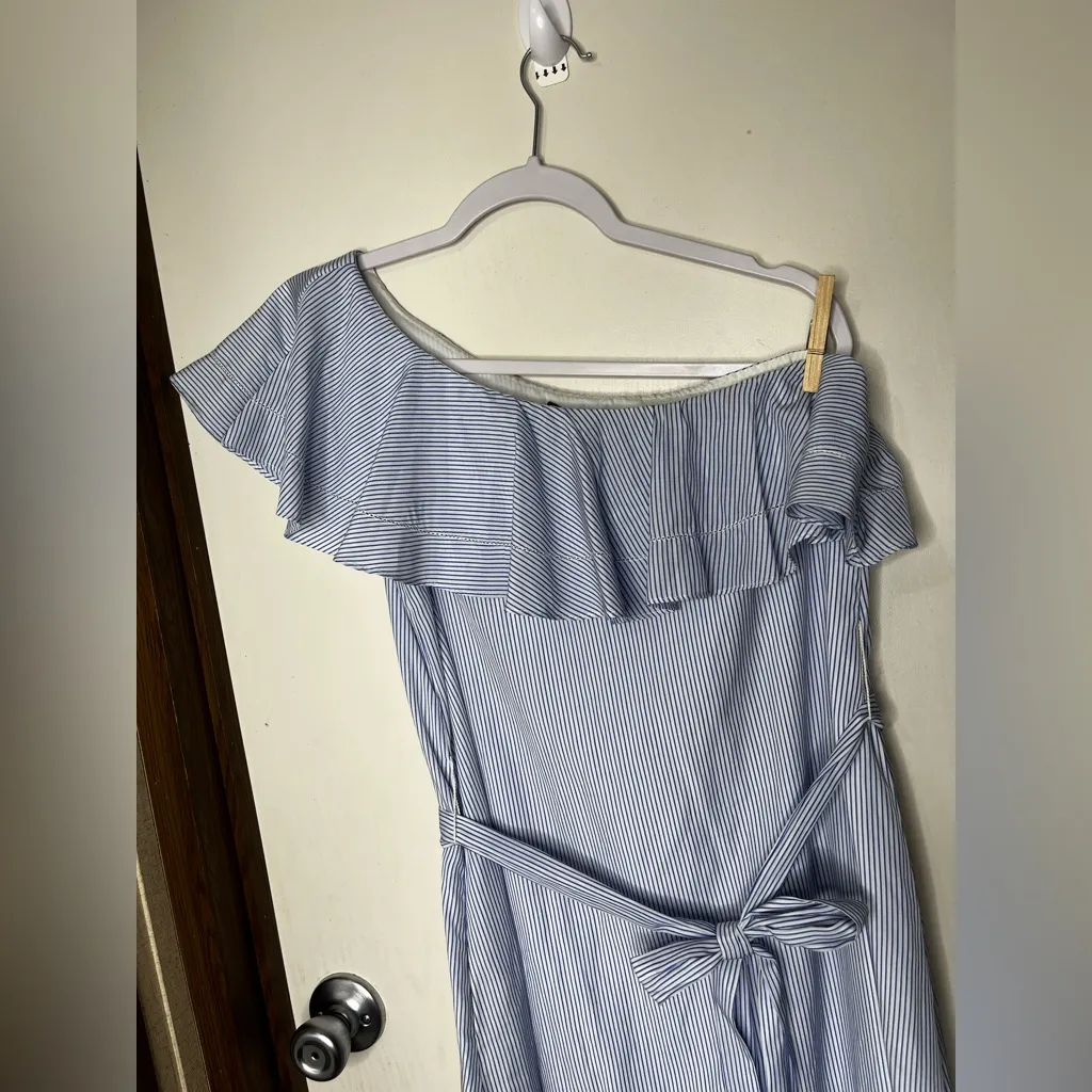 Banana Republic Light Blue One Shoulder Dress maxi dress - Image 7