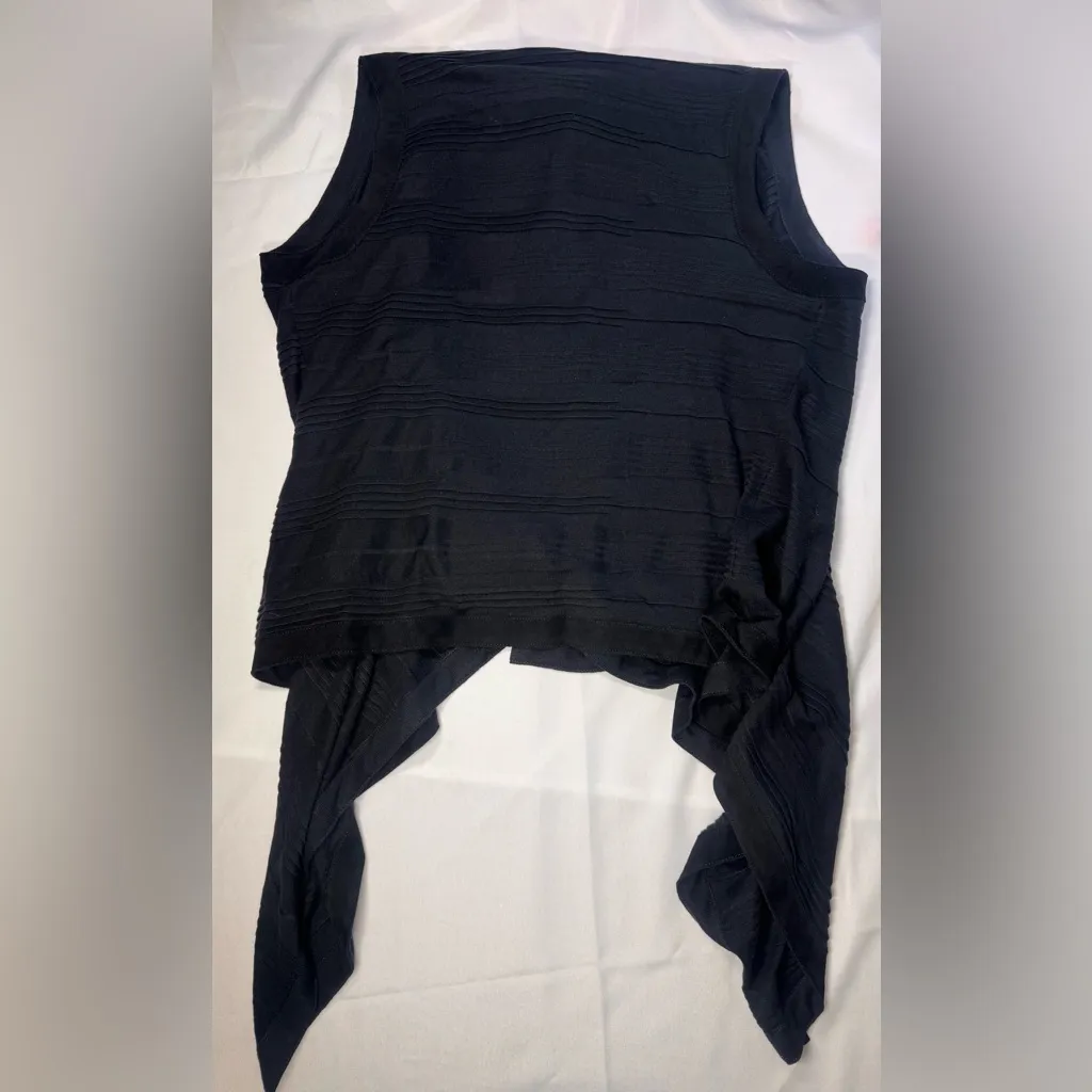 St. John Silk Cashmere Waterfall Vest - Size L - Image 3