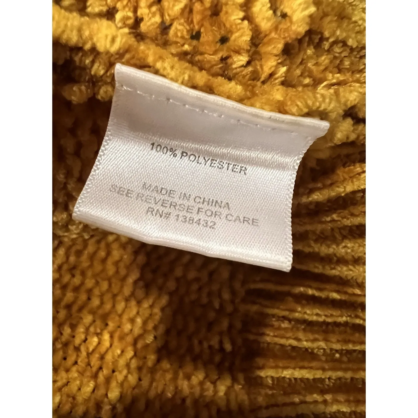 ModCloth Chenille the Deal Cardigan Open Front Golden Yellow Women’s L - Image 5