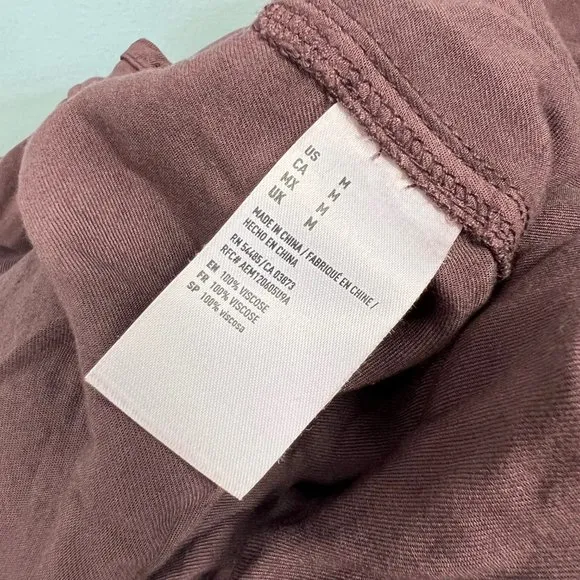 American Eagle Outfitters Mauve Button Down Shirt - Image 6