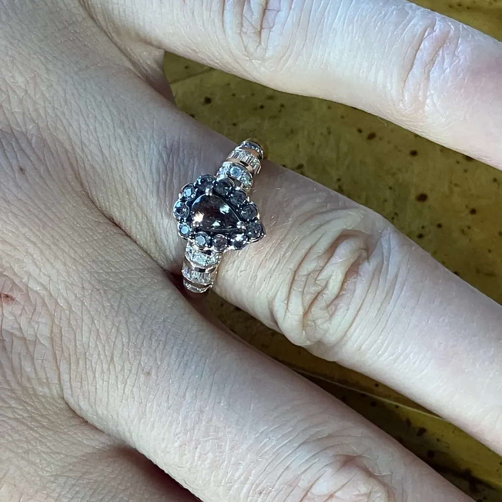 Color Changing Garnet Moissanite Sterling Silver Ring Size 6 Pink - Image 5