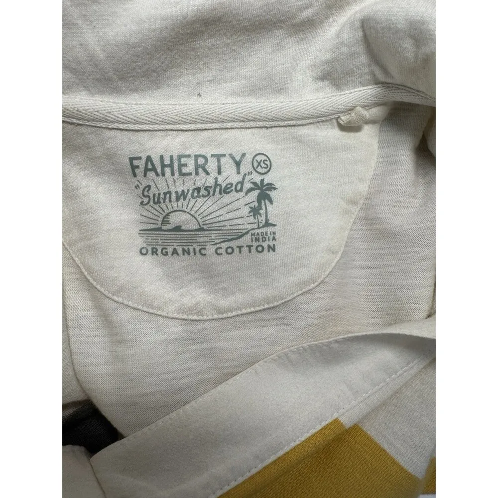 Faherty Sunwashed Organic Cotton Slub Long Sleeve Tee Shirt SZ XS - Image 8