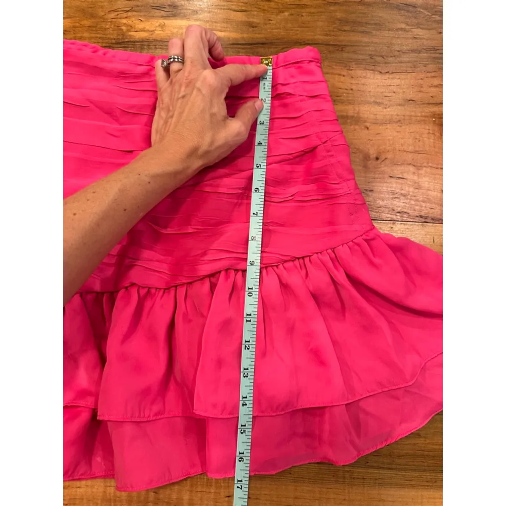 Women's DO+BE Pink Ruffled Mini Skirt L - Image 7