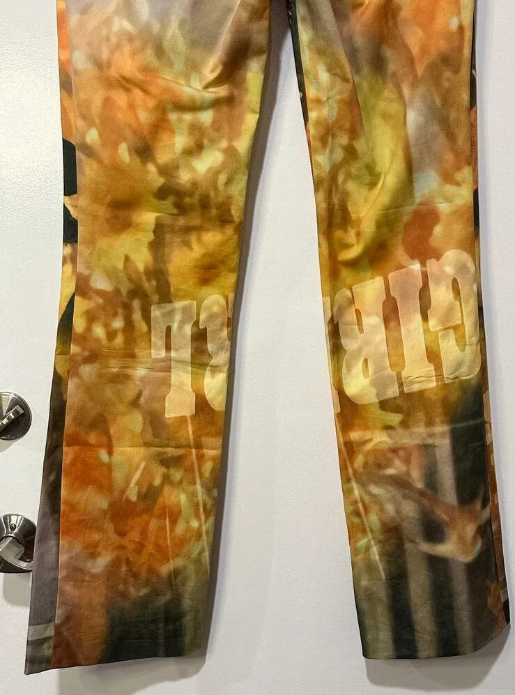 Elliss Orange Sunflower Jeans Print Multi Graphic Size Large NWT Organic Cotton - Image 12