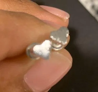 Mini Heart Earrings Dipped In White Gold! So Cute And dainty! Brand new! Silver - Image 3