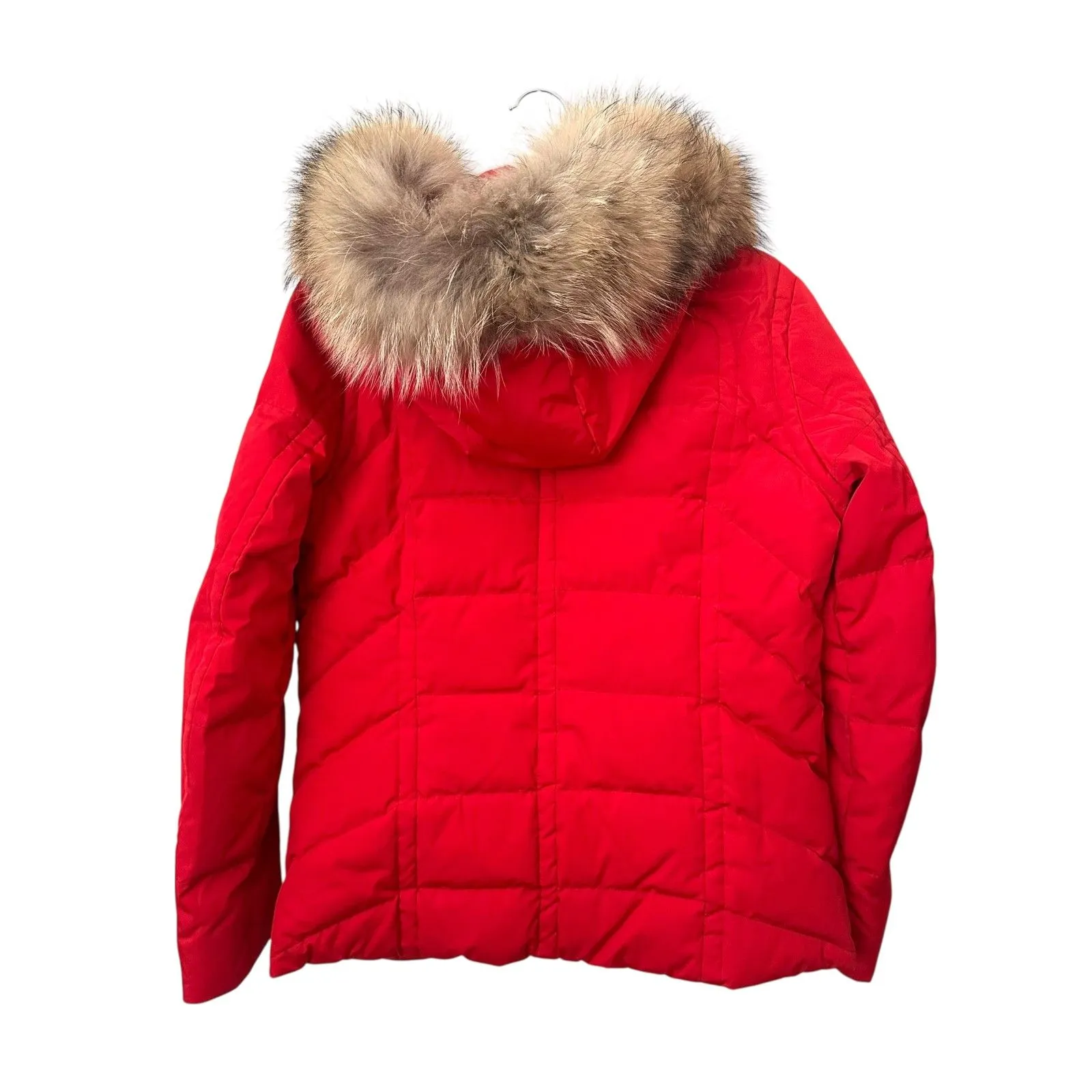 BOGNER Down Ski Jacket Fur Hood Red‎ Sz 8 Red - Image 2