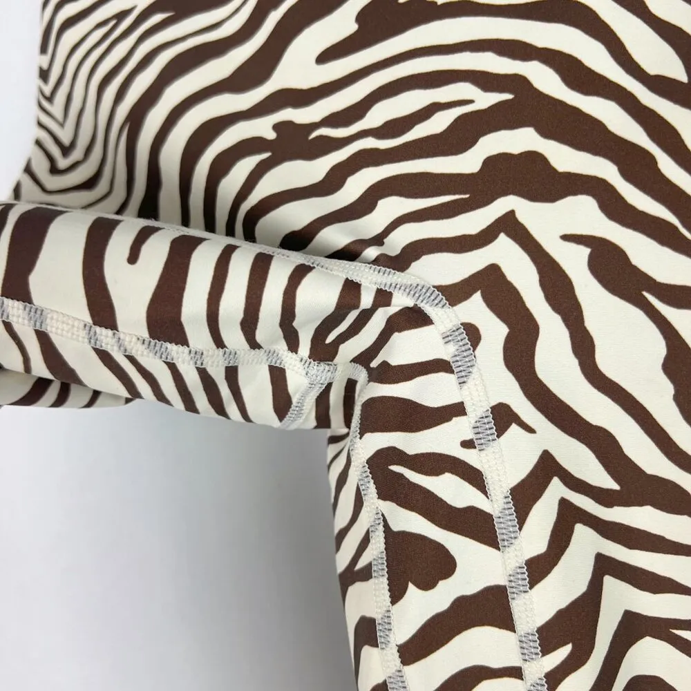 All Access  Center State Zebra-Print Compression Leggings Size Medium M EUC - Image 5