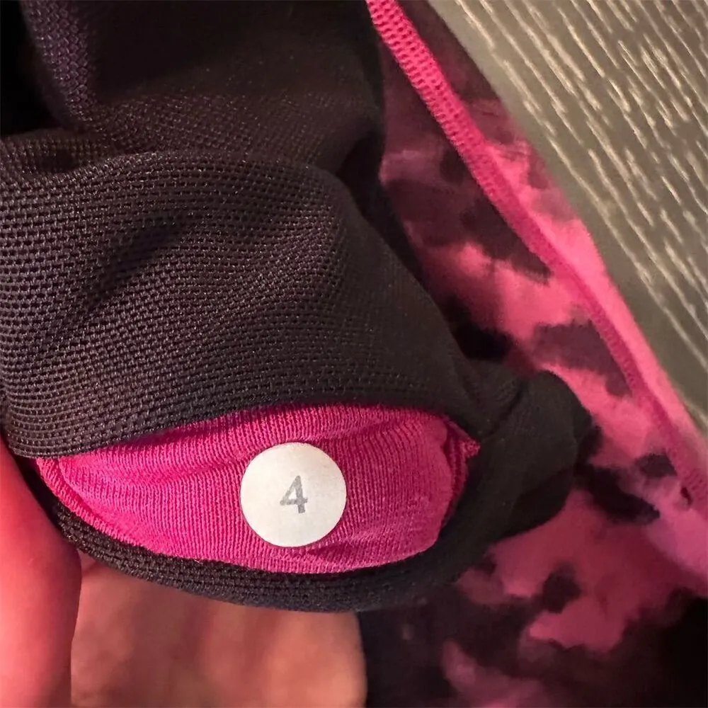 Lululemon High-Rise Leggings Pink Tie-Dye Mesh Yoga Running Gym Women's Size 4 - Image 4