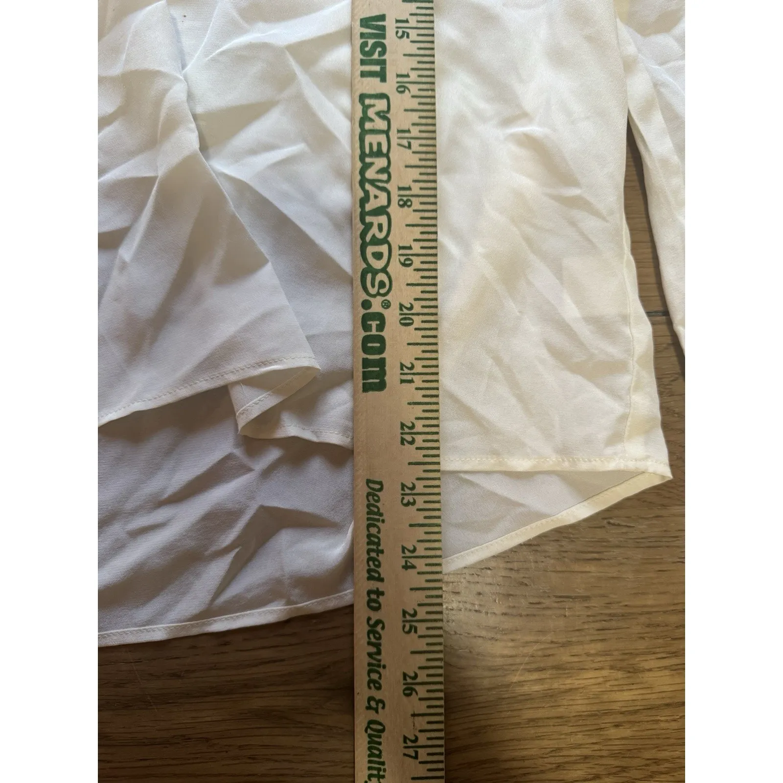 Amour Vert Women Size Medium Silk Long Sleeve Blouse Buttons Luxury Formal City - Image 4