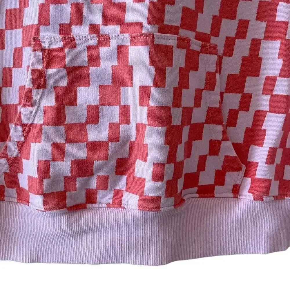 BP Checkered Hoodie Pullover Sweatshirt 100% ORGANIC COTTON SZ XS #1425 - Image 6