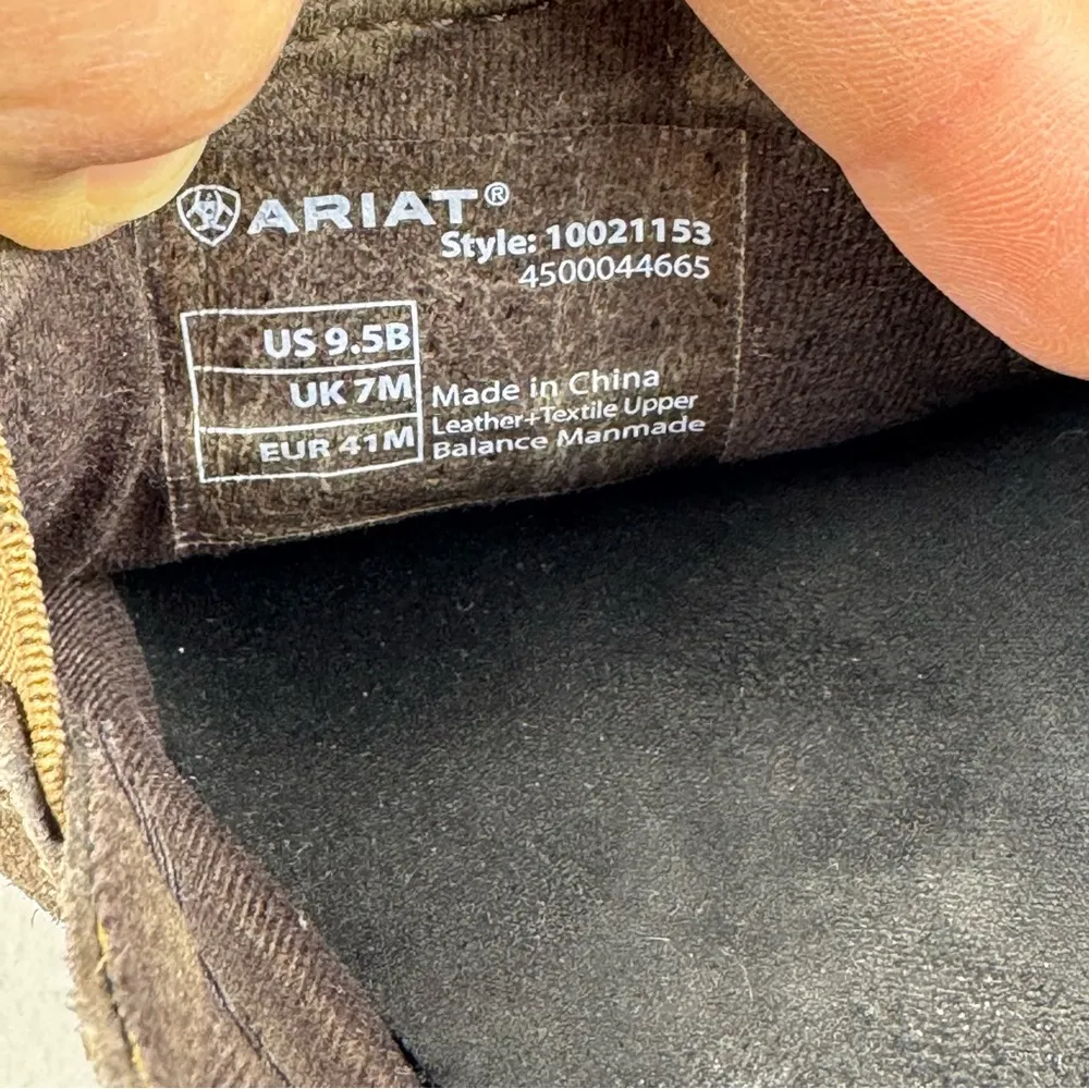 Ariat Cruiser Brown Suede/Serape Striped Canvas Slip-On Shoe Women’s 9.5B EUR 41 - Image 9