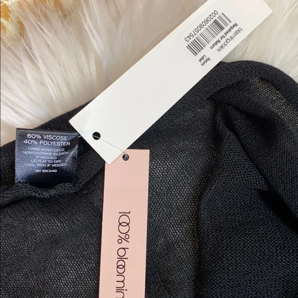 Aqua Cocoon Fringe Poncho One Size NWT - Image 8