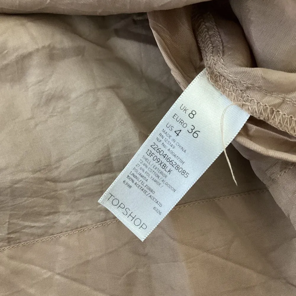 TOPSHOP Black Lace Crochet Long sleeve Tunic Short Mini Dress Size 4 Lined - Image 12