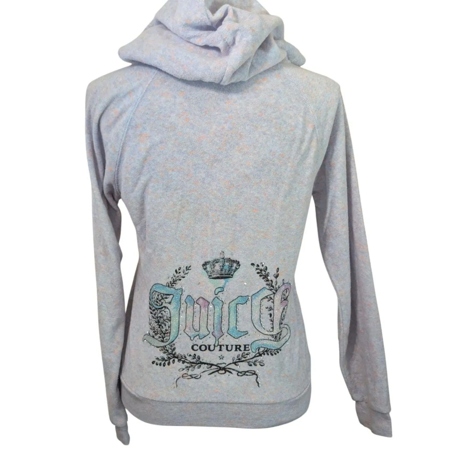 Juicy Couture Y2K Glittery Back Logo Hoodie, Size S - Image 2