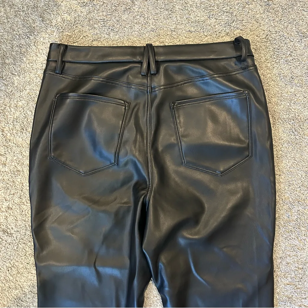 Good American Good 90's Icon Faux Leather Pants SIZE 15 - Image 6