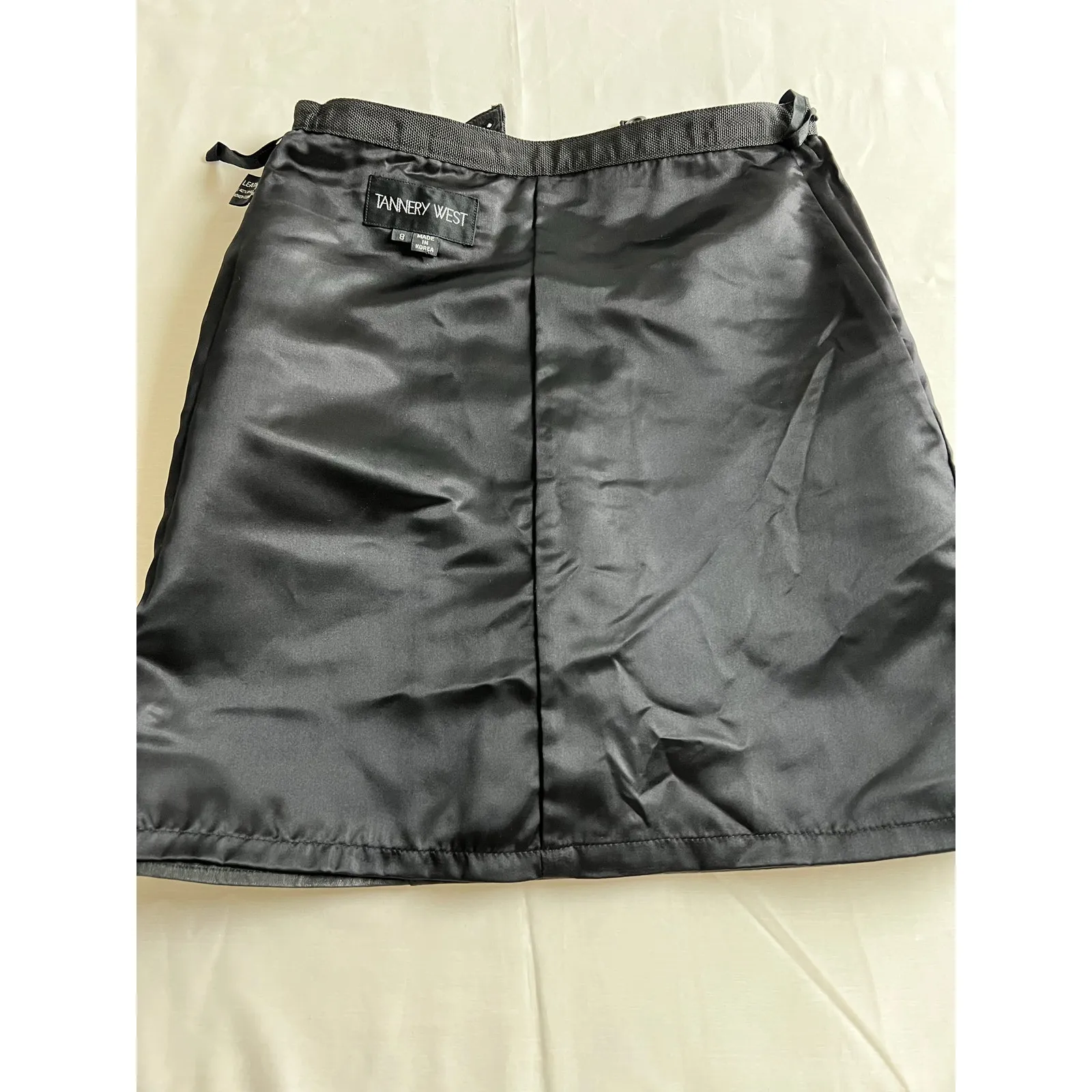 Tannery West Leather Skirt Women's Size XS Black Genuine Leather Vintage Lined - Image 11