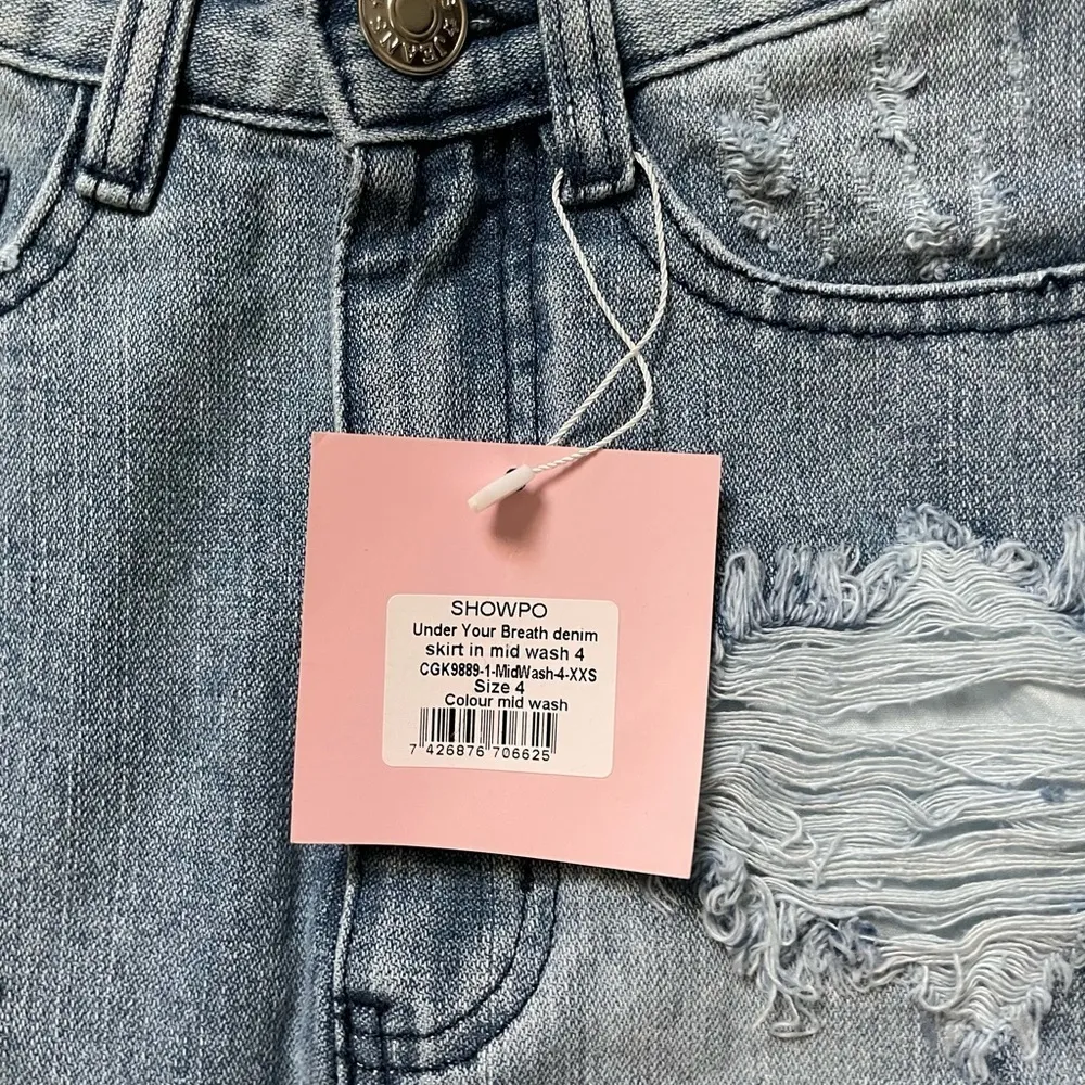 SHOWPO Under Your Breath Denim Skirt - Image 4