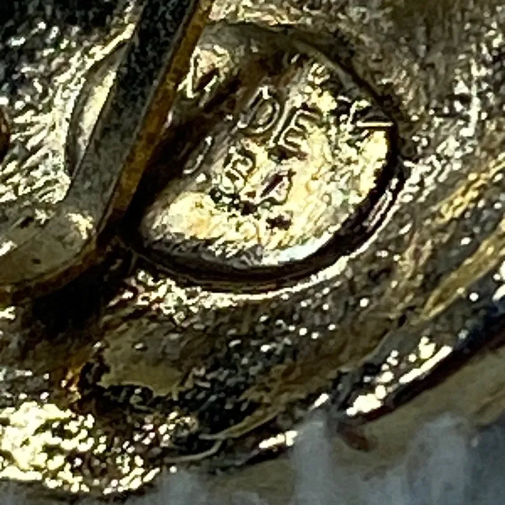 Cloisonne Enamel Metal Clip on Earrings Abstract Design Stamped Made USA - Image 11