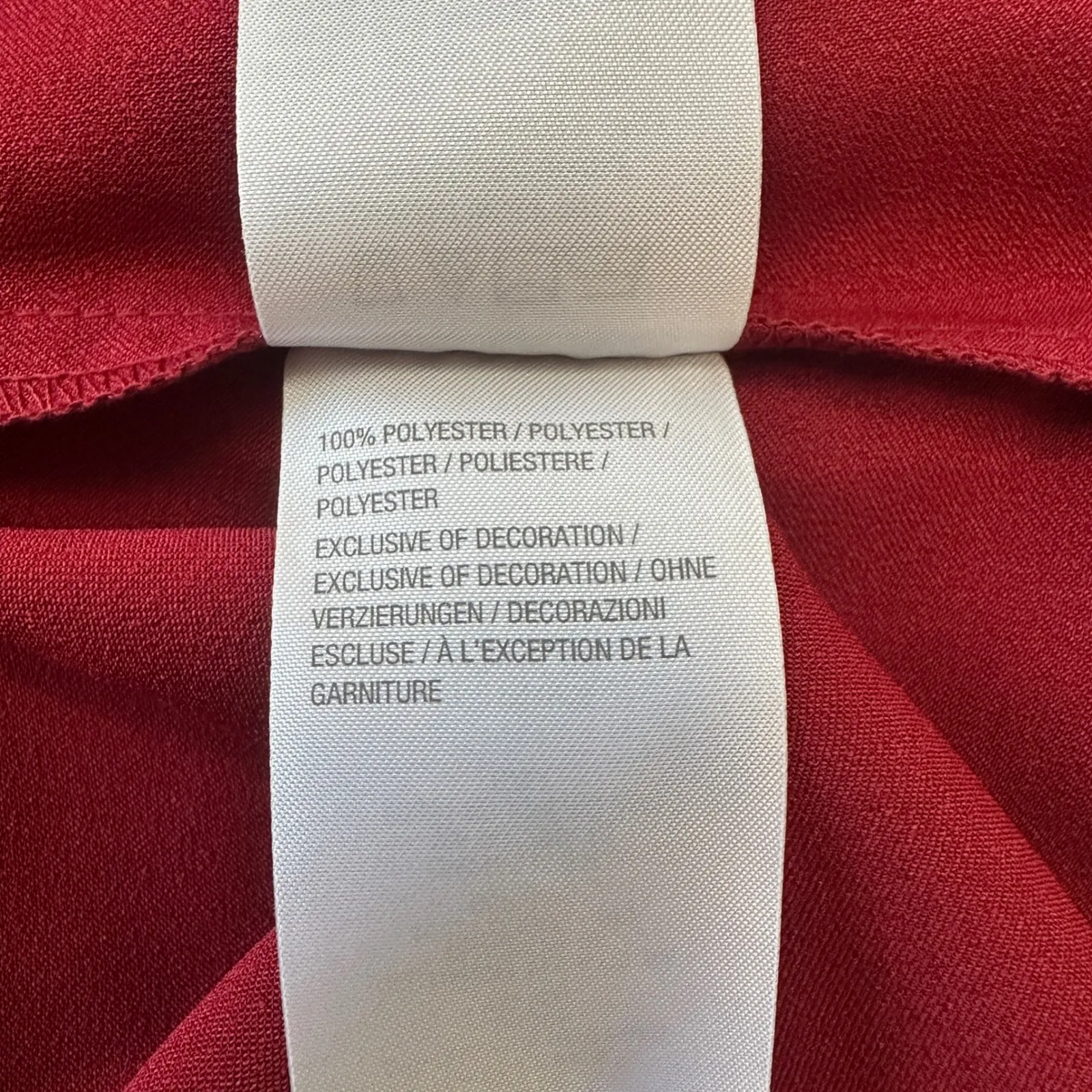 Bob Mackie Wearable Art Embroidered Floral Top Blouse‎ Red Womens 1X Plus Size - Image 9