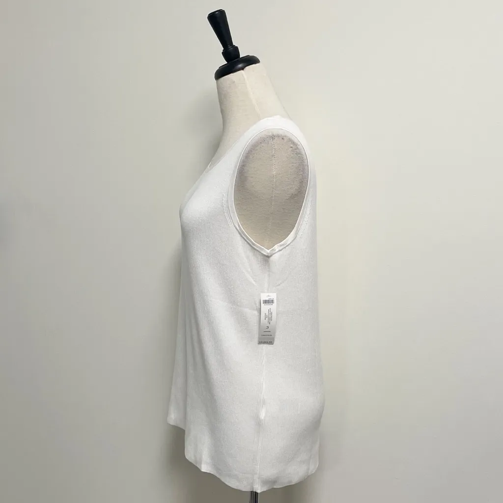 Chicos Ecru Off White Ribbed Sleeveless Scoop Neck Sweater Top NWT 3 XL Stretch - Image 4