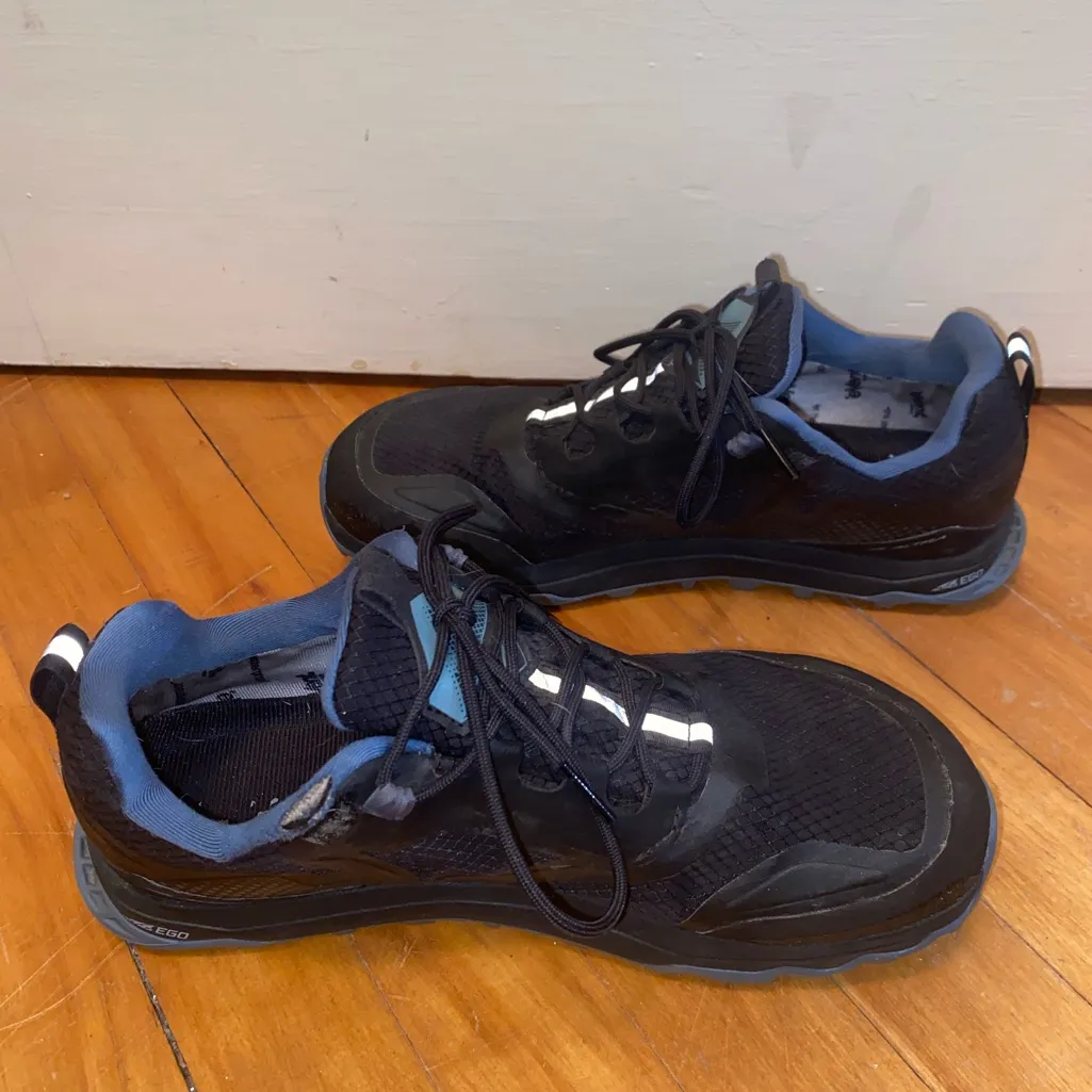 Altra Z1485 Womens Black/Blue Lone Peak All Weather Shoes Trail Running 9.5 Black - Image 4