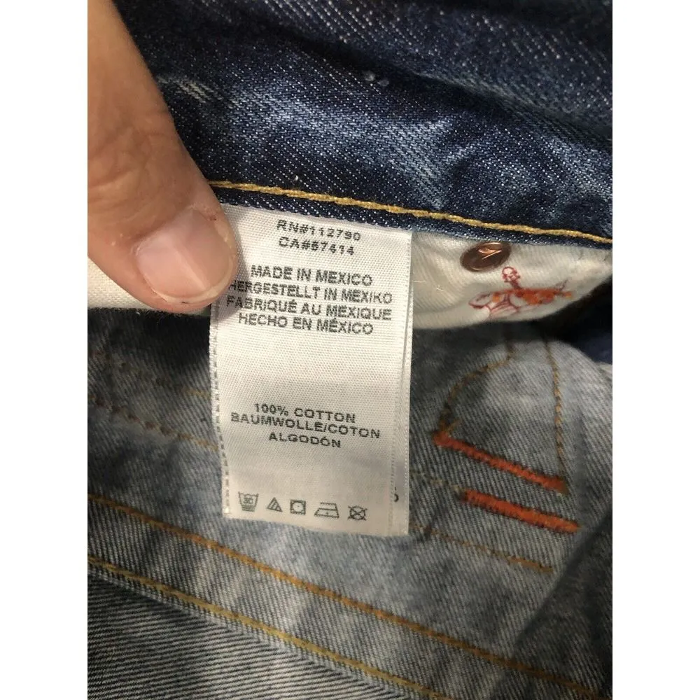 True Religion Jeans Womens Pockets Straight Leg Denim 32 Waist Measures‎ 36" Y2K - Image 12