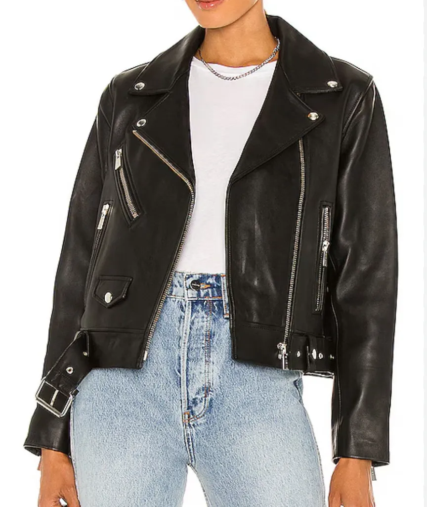 NWT Anine Bing Benjamin Leather Moto Jacket in Black Sz XS - Image 1